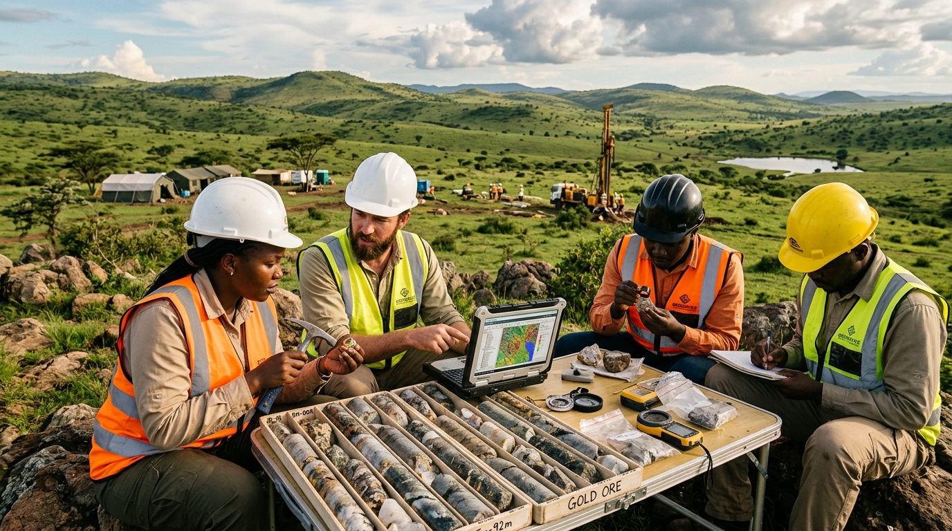 Geological field surveying, rock core analysis, and mining cadastre mapping