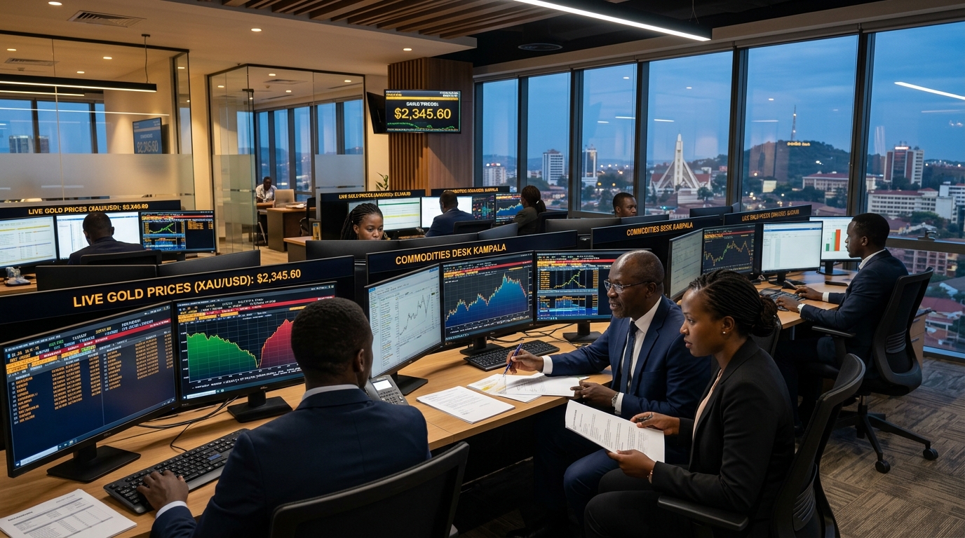 Institutional commodities trading floor, market analysis, and transaction due diligence